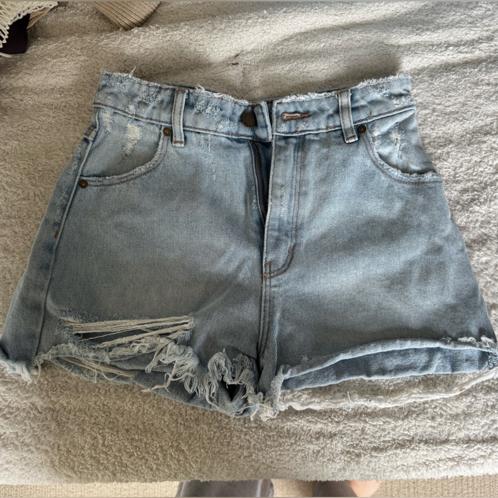 ROLLA'S Frayed Hem Light Blue Jean Shorts